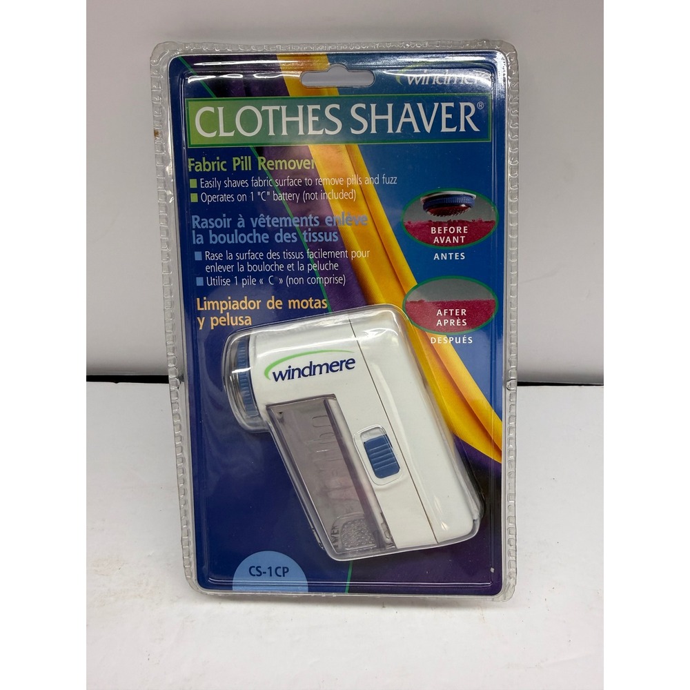 Windmere CS-1CP Clothes Shaver Fabric Pill Remover White Blue New Sealed